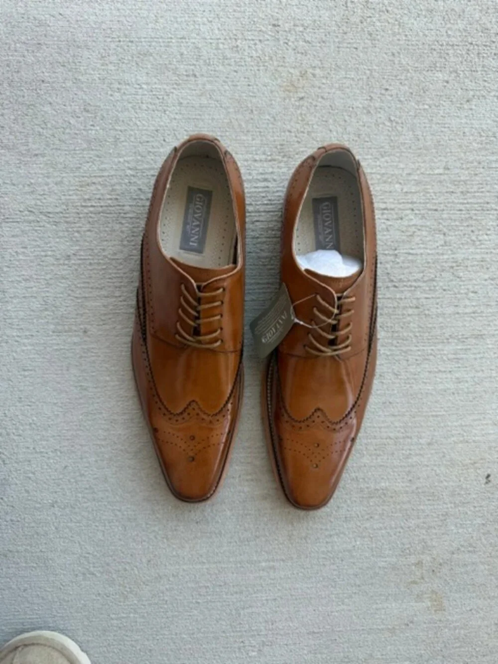 Giovanni Shoes High Quality Leather Wing Tip Derby LINCOLN